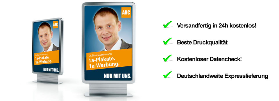 Plakate drucken günstig in Kulmbach Haßfurt Bad Neustadt und Bamberg